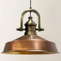 Produktbild: bamyum Asletl-Finke Hängelampe Industrial Vintage Ø41 cm, Küchenlampe Hängend Esstisch, Wohnzimmerlampe Pendelleuchte Kupferfarbe Metall
