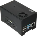 Produktbild: RPI STROMPI3 C B - Gehäuse für Raspberry Pi 4, StromPi 3 & Akku, Alu, schwarz