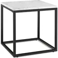 Produktbild: Tectake Beistelltisch Alysia Quadratisch Platte In Marmoroptik  45 x 45 x 47 50 cm Schwarz Weiß