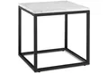 Produktbild: tectake Beistelltisch Couchtisch in Marmoroptik, 45 x 45 x 47,5 cm, Belastbarkeit 12 kg (Wohnzimmertisch Alysia, 1-St., in Schwarz/Weiß), mit höhenverstellbaren Kunststofffüßen