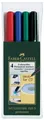 Produktbild: FABER-CASTELL Permanent Marker MULTIMARK S 4er Etui