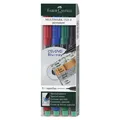 Produktbild: FABER-CASTELL Permanent-Marker MULTIMARK S, 4er Etui