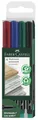 Produktbild: 4 FABER-CASTELL Permanent-Marker MULTIMARK S, 4er Etui