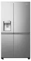 Produktbild: Hisense Freistehend Side-by-Side-Kühlschrank, Edelstahl, 632 l, Freistehend, Amerikanische Tür, Grau, Edelstahl, 2 Tür(en), Touchsteuerung, LED