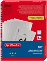 Produktbild: Herlitz 10843746 - 210 x 297 mm (A4) - Transparent - Polypropylen (PP) - Porträt - Oben & Seite - 100 Stück(e)