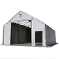 Produktbild: Lagerzelt 8x12m Zelthalle mit Oberlicht Garage PRIMEtex PVC 2300 N grau