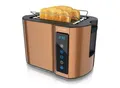 Produktbild: Arendo Toaster Wärmeisoliertes Doppelwandgehäuse, Display mit Restzeitanzeige, 2 kurze Schlitze, für 2 Scheiben, 800 W, Touchpanel, Brötchenaufsatz, 7 Bräunungsgrade, Brotscheibenzentrierung