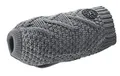 Produktbild: HUNTER Hundepullover MALMÖ, Farbe: grau, klassisches Zopfstrick-Muster, wärmend & bequem, elastisch für optimalen Sitz, reflektierend für mehr Sichtbarkeit, waschbar bei 30°C, Größe: 30