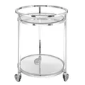Produktbild: Fink - Siena - Barwagen - Rund - Edelstahl/Glas - Klar/Edelstahl - H: 80 x D.55cm