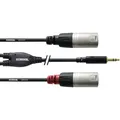 Produktbild: Cordial CFY 3 WMM - Y-Kabel (3 m, 3.5mm Klinke (AUX), XLR) (CFY 3 WMM)
