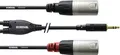 Produktbild: Cordial Audio Adapterkabel [1x Klinkenstecker 3.5mm - 2x XLR-Stecker] 3.00m Schwarz