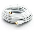 Produktbild: PremiumX 20m BASIC-LINE TV Antennenkabel IEC-Anschlusskabel Koaxial-Kabel mit Mantelstromfilter HDTV 4K - Weiß
