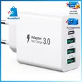 Produktbild: USB C Ladegerät 50W 5 Ports 2 USB-C 3 USB-A Fast Charge für Smartphone Tablet