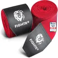 Produktbild: FIGHTR® Premium Boxbandagen für max. Stabilität und Sicherheit | 4m halb elastische Bandage mit Daumenschlaufe für Boxen, MMA, Muay Thai - Box Hand Bandage Sport | Set aus 2