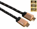 Produktbild: Hama HQ High-Speed HDMI-Kabel 4K 3m vergoldet Video-Kabel, HDMI, (300 cm), HDMI 2.0b 4K 2K HDR Full HD 3D HD TV LED LCD OLED Metall-Stecker