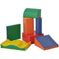 Produktbild: HOMCOM Kinder-Softplay-Set Bausteinset PU EPE Bunt 60L x 40B x 11H cm