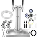 Produktbild: VEVOR Doppelhahn-Kegerator-Turm-Kit Kegerator-Bierturm A-System-Fasskupplung