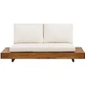 Produktbild: Beliani Gartensofa Heller Holzfarbton Weiss 68x167x70