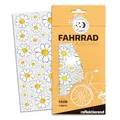 Produktbild: Farbviereck Reflektierende Gänseblümchen Fahrradaufkleber – wetterfeste Blumen Sticker für Fahrrad, Roller, Kinderwagen & Helm R0017