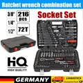 Produktbild: Steckschlüsselsatz Werkzeugkoffer Werkzeug Set 216 tlg Ratsche 1/4