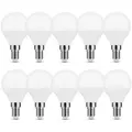 Produktbild: 10x E14 LED Birne Leuchtmittel Kugel Form 6 Watt | 500 Lumen 6500K Kaltweiß