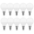 Produktbild: 10x E14 LED Birne Leuchtmittel Lampe Kugel Form 6 Watt 500 Lumen 6500K Kaltweiß