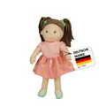 Produktbild: 506 - Stoffpuppe Mädchen Rosa mit niedlichem Kleid zum An- und Ausziehen, ca....