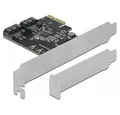 Produktbild: Delock 90431 - 2 Port SATA PCI Express Karte - schwarz/grau Adapter