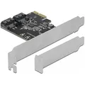 Produktbild: Delock 90431 - 2 Port SATA PCI Express Karte - für SSD-Festplatten -schwarz/grau