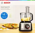 Produktbild: Bosch Kompakt-Küchenmaschine MultiTalent 8 1200W Edelstahl/Schwarz MC812M865
