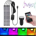 Produktbild: Auto Innenbeleuchtung LED Streifen 48 Stück USB Fernbedienung Bawoo