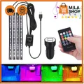 Produktbild: Auto Innenbeleuchtung LED Atmosphaere Licht 48 LEDs Streifen Auto Tuning App RGB