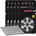 Produktbild: 30 Power One Evolution Hörgerätebatterien m. Reinigungstuch P10 5x 6er Pack