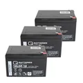 Produktbild: Ersatzakku 3 x 12V 13Ah AGM Batterie für 36V Kinder Auto Motorrad Quad