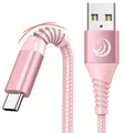 Produktbild: Aioneus USB C Kabel, [ 2Stück 2m ] 3A Schnellladekabel USB C Nylon Ladekabel USB C Fast USB Typ C Ladekabel für Samsung Galaxy S23 S22 S21 S20 S10, A51 A50 A53 A70 A71 A20E,Google Pixel, Sony Xperia