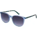 Produktbild: Esprit 40083 Damen-Sonnenbrille Vollrand Butterfly Nickelsilber-Gestell, blau