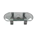 Produktbild: APS 35065 Speisenwärmer 3-flammig Metallgestell Glasplatte 34x18x6 cm