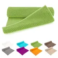Produktbild: heimtexland ® Badvorleger Chenille Super Flauschig Saugstark Badteppich Badematte Ökotex Typ771 Grün 45 x 50 cm