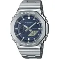 Produktbild: Chronograph CASIO G-SHOCK, silber (jeansblau, silberfarben), Armbanduhren, Kinder, Chronograph, Quarzuhr Armbanduhr,Herren,digital,bis 20bar wasserd.,Edelstahlarmband