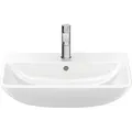 Produktbild: Duravit ME by Starck Waschtisch mit Überlauf, mit Hahnlochbank, 1 Hahnloch, 600 mm, 2335600000, Farbe: Weiß