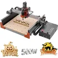Produktbild: VEVOR CNC-Fräsmaschine, 500-W-Spindel, 3-Achsen-Gravurmaschine mit zwei Linearführungen & Kugelumlaufspindel, Arbeitsbereich von 400x400x95 mm, Beschnittfräse für Holz & Acryl