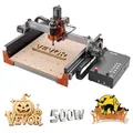 Produktbild: VEVOR CNC-Fräsmaschine, 500-W-Spindel, 3-Achsen-Gravurmaschine mit zwei Linearführungen & Kugelumlaufspindel, Arbeitsbereich von 400x400x95 mm, Beschnittfräse für Holz & Acryl