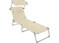 Produktbild: tectake® Gartenliege, klappbar, 4-fach verstellbare Rückenlehne mit Kopfpolster, 190 x 68 x 65 cm