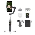 Produktbild: Osmo Mobile 8P + Mic Mini 2 Sender, Gimbal-Stabilisator für iPhone & Android, Funkmikrofon, detailreicher Klang, DJI OsmoAudio, aktive Geräuschunterdrückung, 3-Achsen-Stabilisierung, Handy-Gimbal