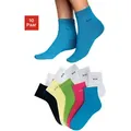 Produktbild: Kurzsocken H.I.S, Damen, Gr. 35-38, bunt (bunt, weiß), Baumwolle, Elasthan, Polyamid, uni, elastisch, Socken, aus leichter atmungsaktiver Qualität