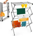 Produktbild: TIMELEOS Wäscheständer klein & platzsparend – klappbar, ausziehbar, Teleskop – stabil & kompakt – ideal für Camping und Haushalt