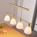 Produktbild: Pendelleuchte Lindby, Simeon, dimmbar, Gold / Messing, für Wohnzimmer, Glas, Modern - 72.5 - 13 - 12
