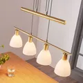 Produktbild: Lindby Hängelampe 4 flammig, höhenverstellbar, Esstisch Pendelleuchte Glas Metal