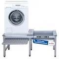 Produktbild: Weise MARA 2 Waschmaschinen Untergestell, Doppel-Unterbau für Waschmaschine & Trockner, Unterschrank erhöht mit 6 Beinen & 1000 kg Tragkraft für stark schwingende Maschinen, 50 cm hoch mit Auszug
