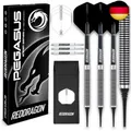 Produktbild: Pegasus Soft Tip: 20g - Tungsten Darts (Dartpfeile) Set Mit Black Flights und